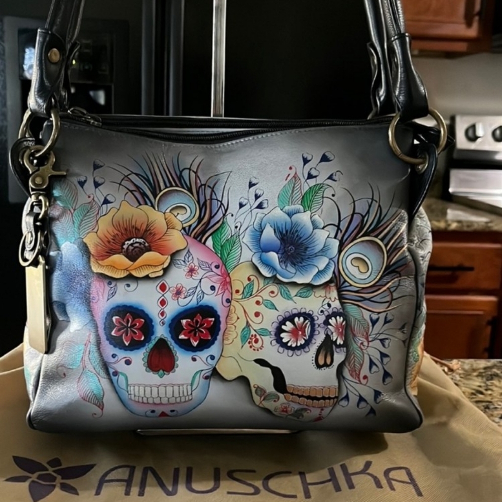 Colorful Skull Design Women's Bag